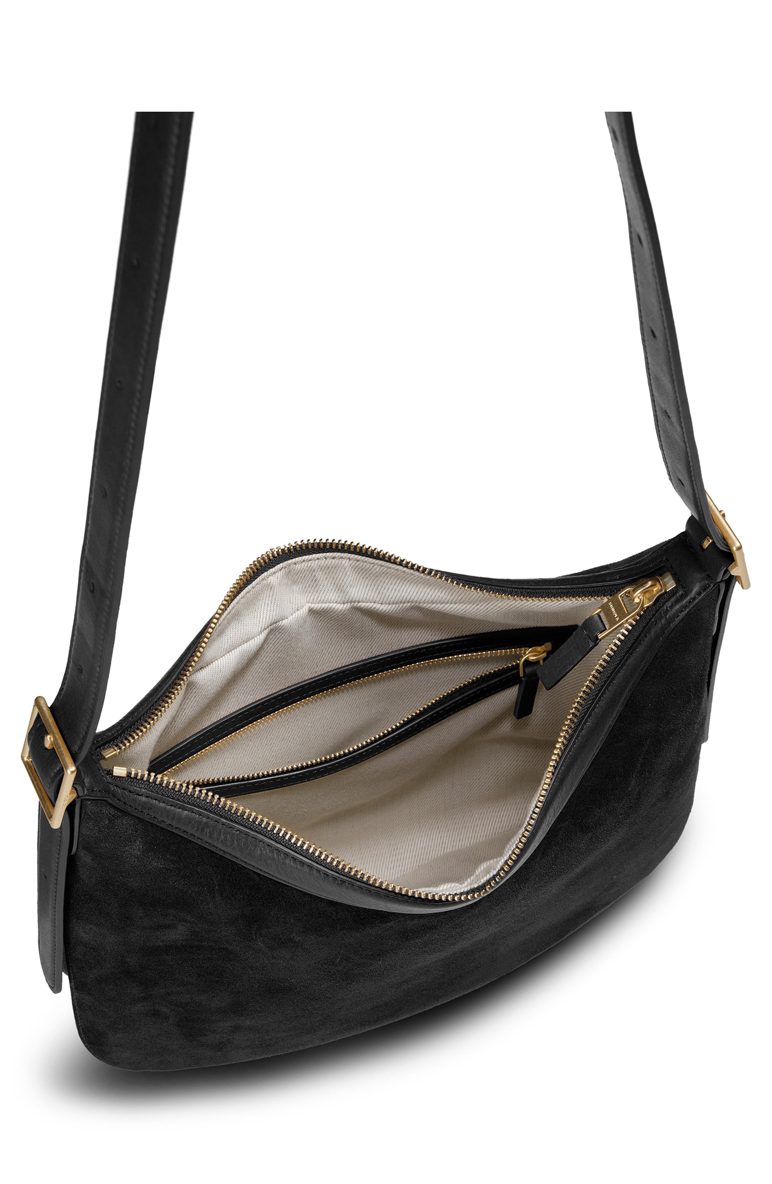 Medium Bixby Leather Crossbody Bag, Alternate, color, BLACK