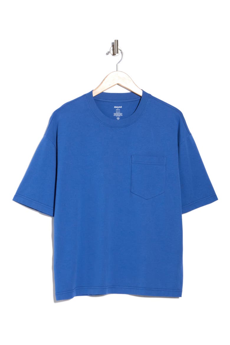 Boxy Short Sleeve Pocket T-Shirt, Alternate, color, BLUE NOUVEAN