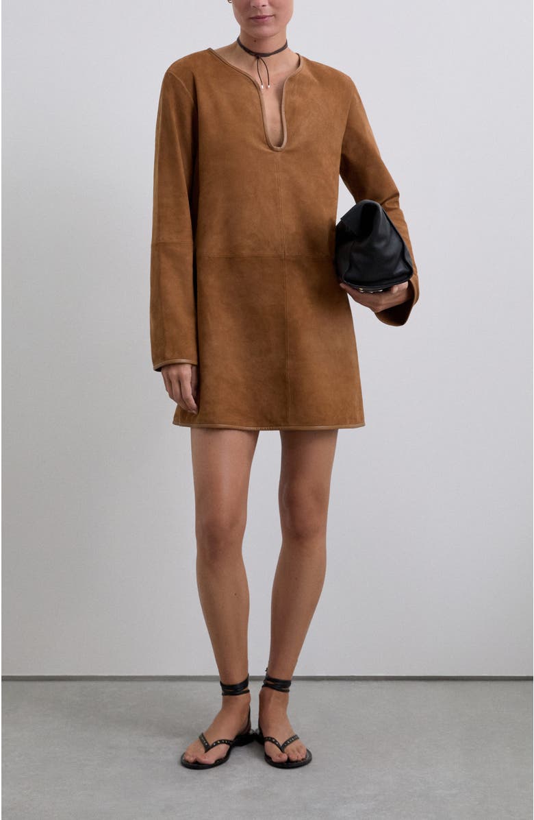 Scalpers Suedemini Dress, Alternate, color, Camel