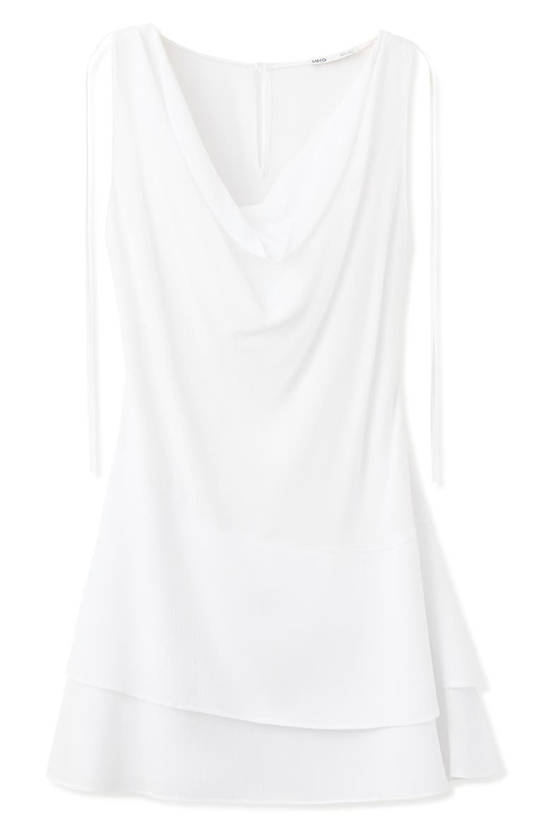 Draped Fluid Dress, Alternate, color, OFF WHITE
