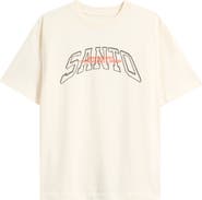 SANTO STUDIO Creative Arts Logo Cotton Graphic T-Shirt