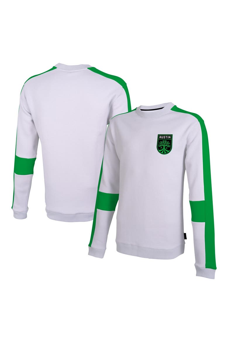 Men's Stadium Essentials White Austin FC Half Time Pullover Sweatshirt, Alternate, color, White