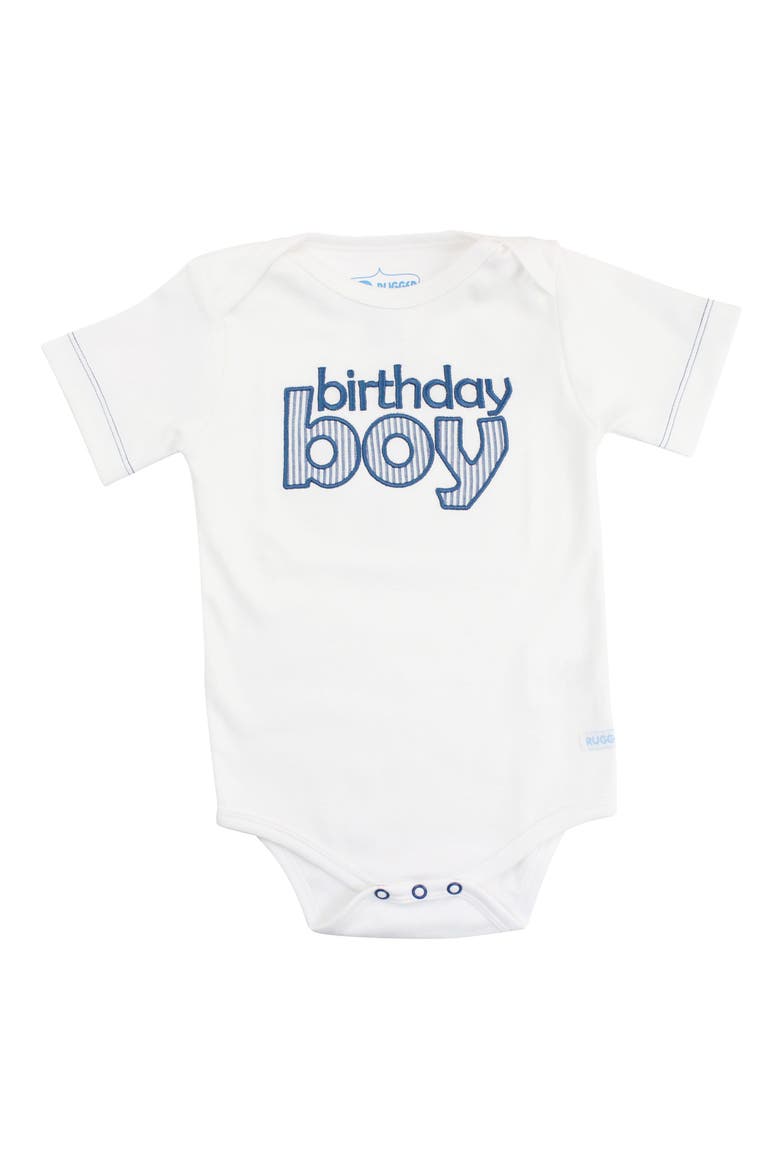 Birthday Boy Party Hat & Bodysuit, Alternate, color, BLUE