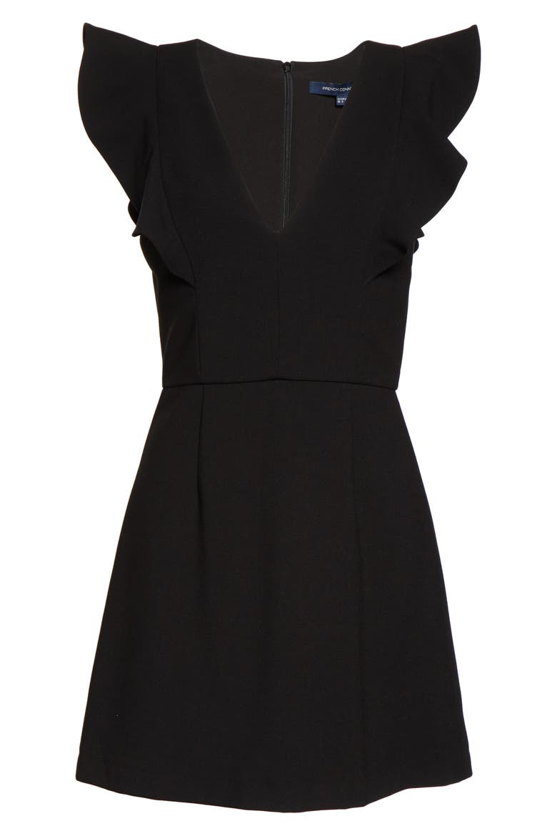Whisper Ruffle Minidress, Alternate, color, BLACK