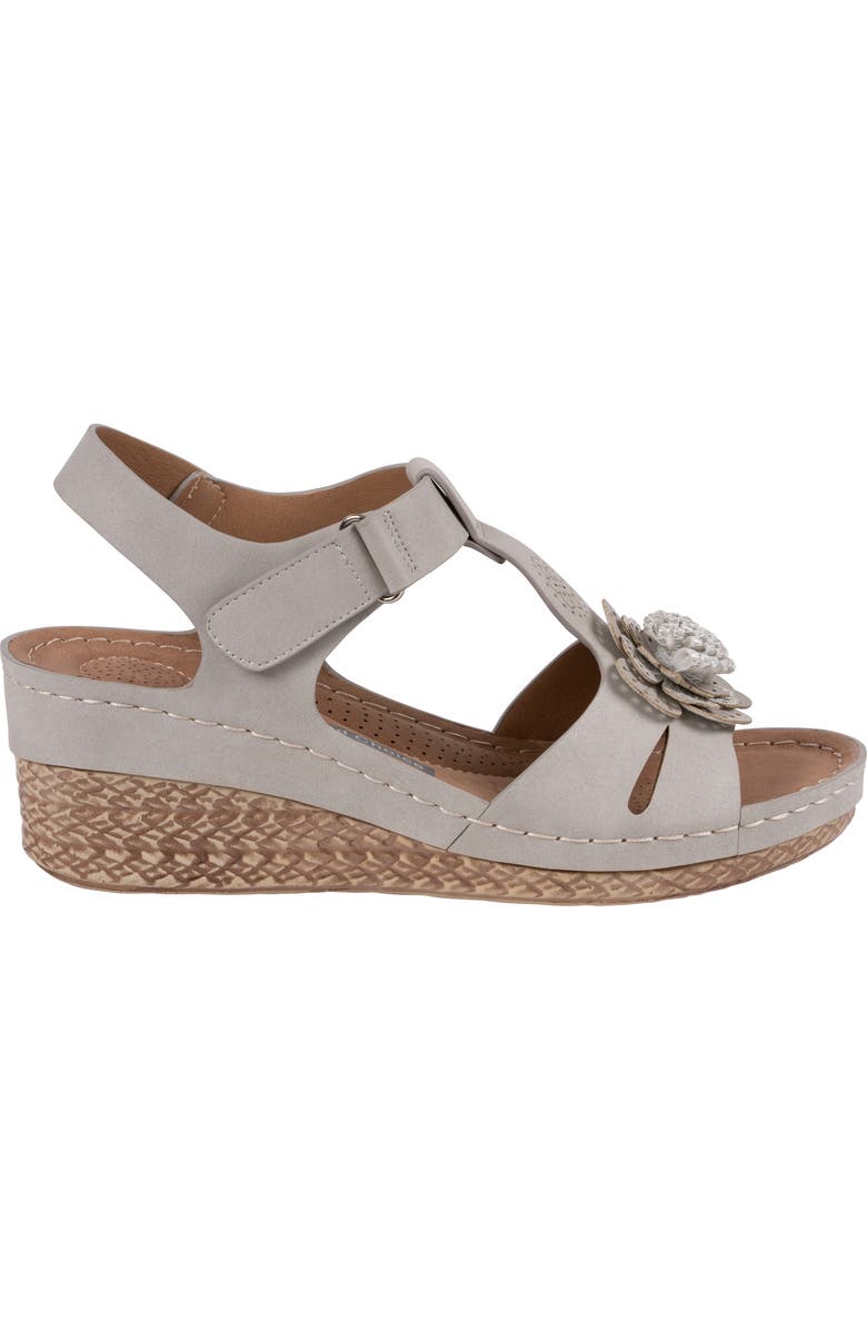 GOOD CHOICE NEW YORK Chirp Wedge Sandal, Alternate, color, Light Grey