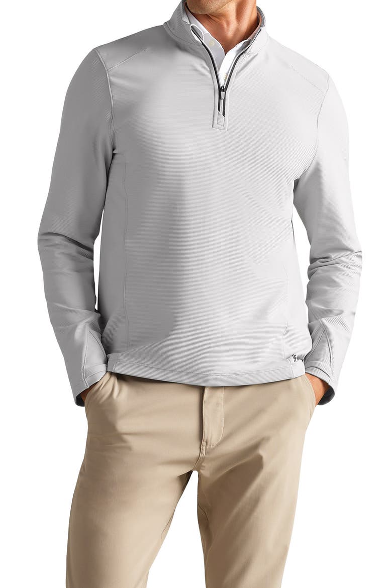 Covert Rib Quarter Zip Pullover, Main, color, WHISPER GRAY