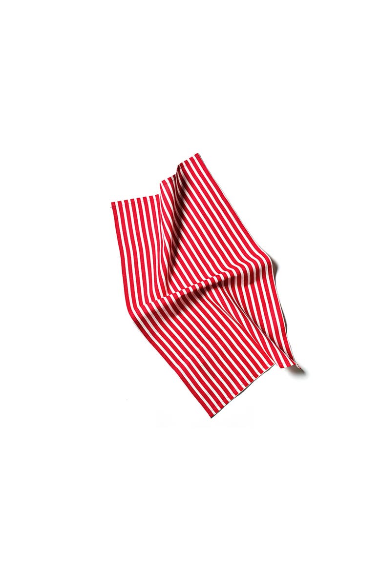 Red Stripe Large Hand Towel, Alternate, color, Red