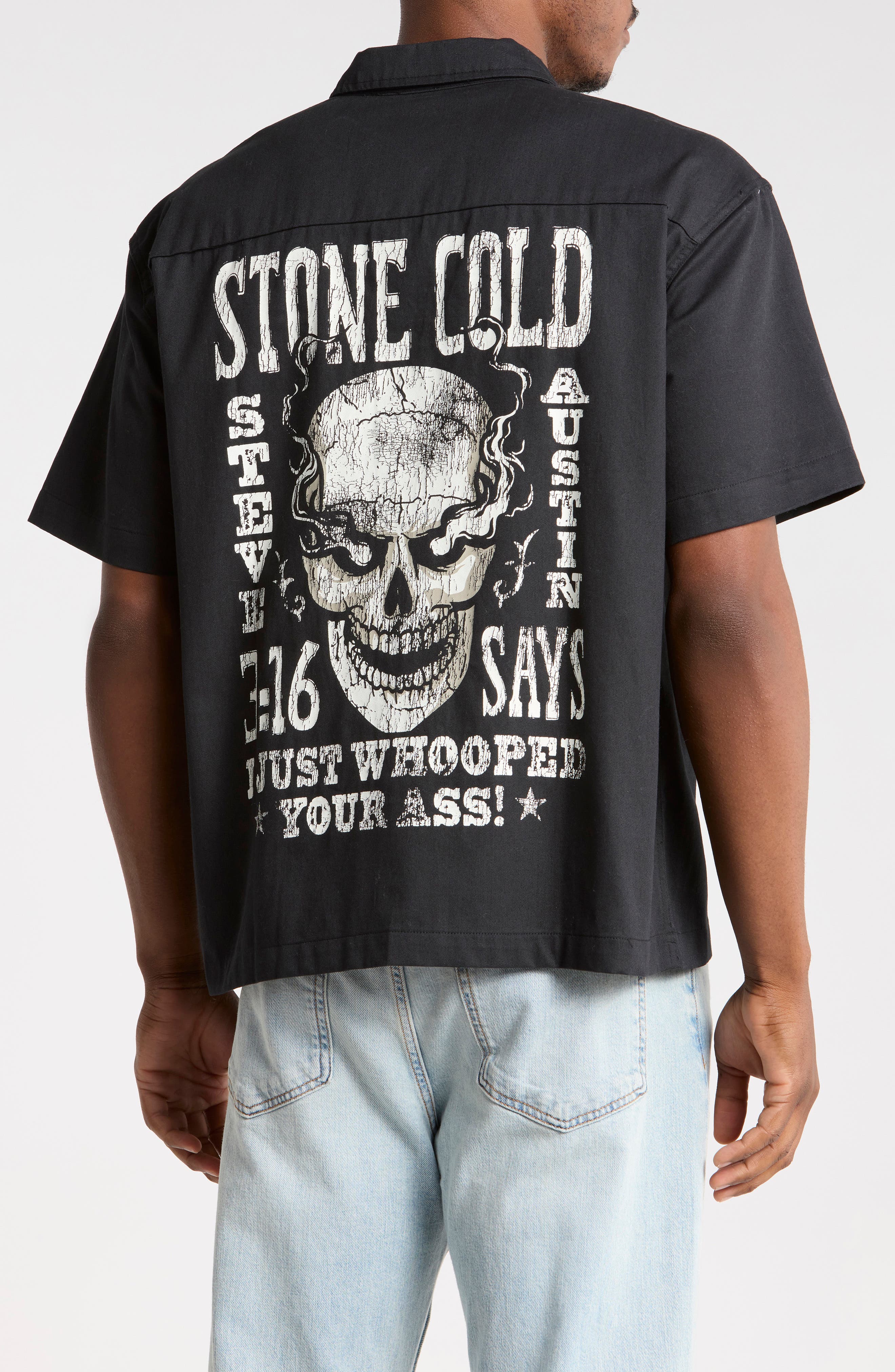 Goodie Two Sleeves WWE Stone Cold Mechanic Shirt (Men) | Nordstromrack