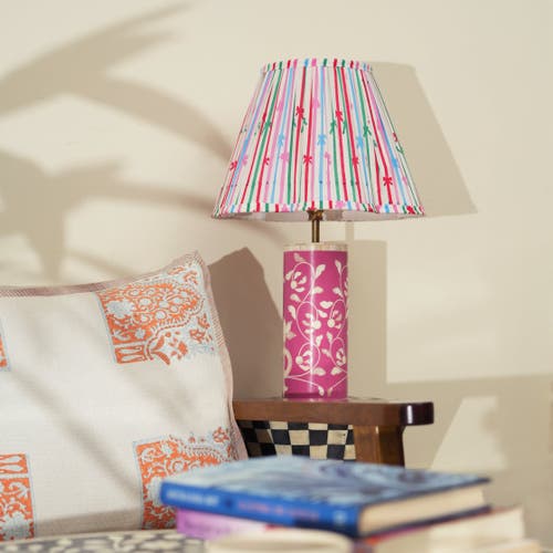 Mela Artisans Bellebow Handblocked Lampshade In Multi