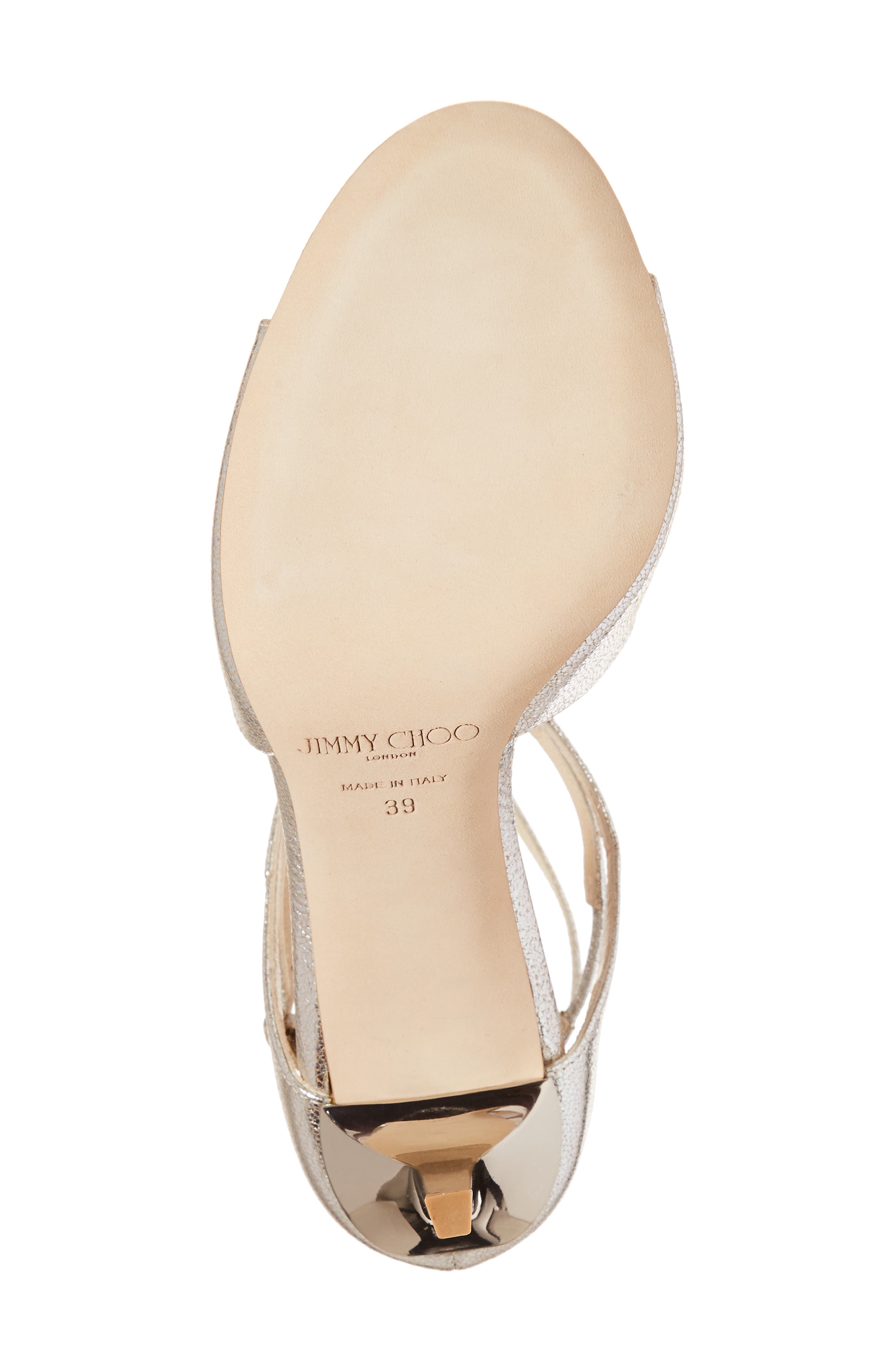 Jimmy Choo Ivette Glitter Leather Sandal, Alternate, color, 