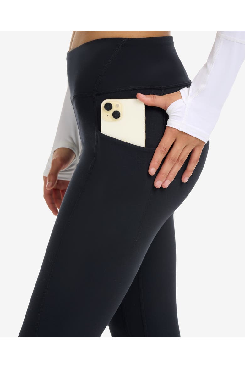 Women's Compression Long Leggings with Sun and UV Protection, Alternate, color, Black
