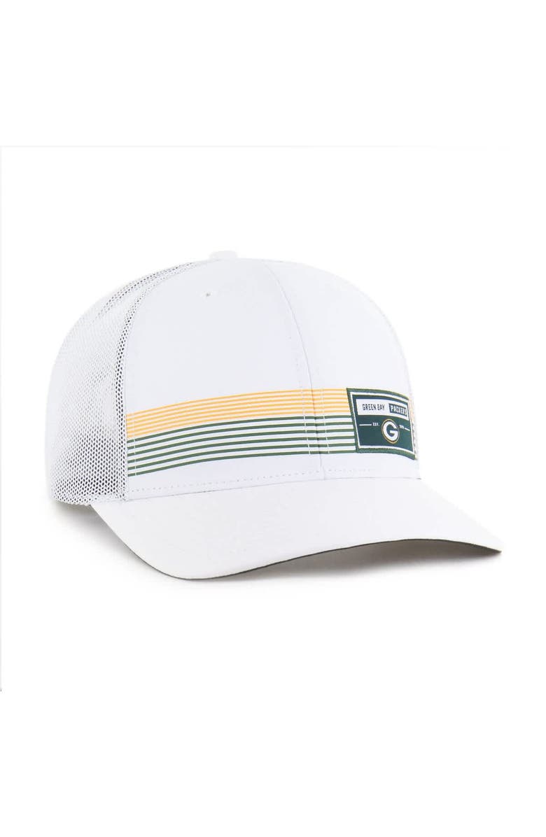 '47 Men's '47 White Green Bay Packers Rangefinder Trucker Adjustable Hat, Alternate, color, 
