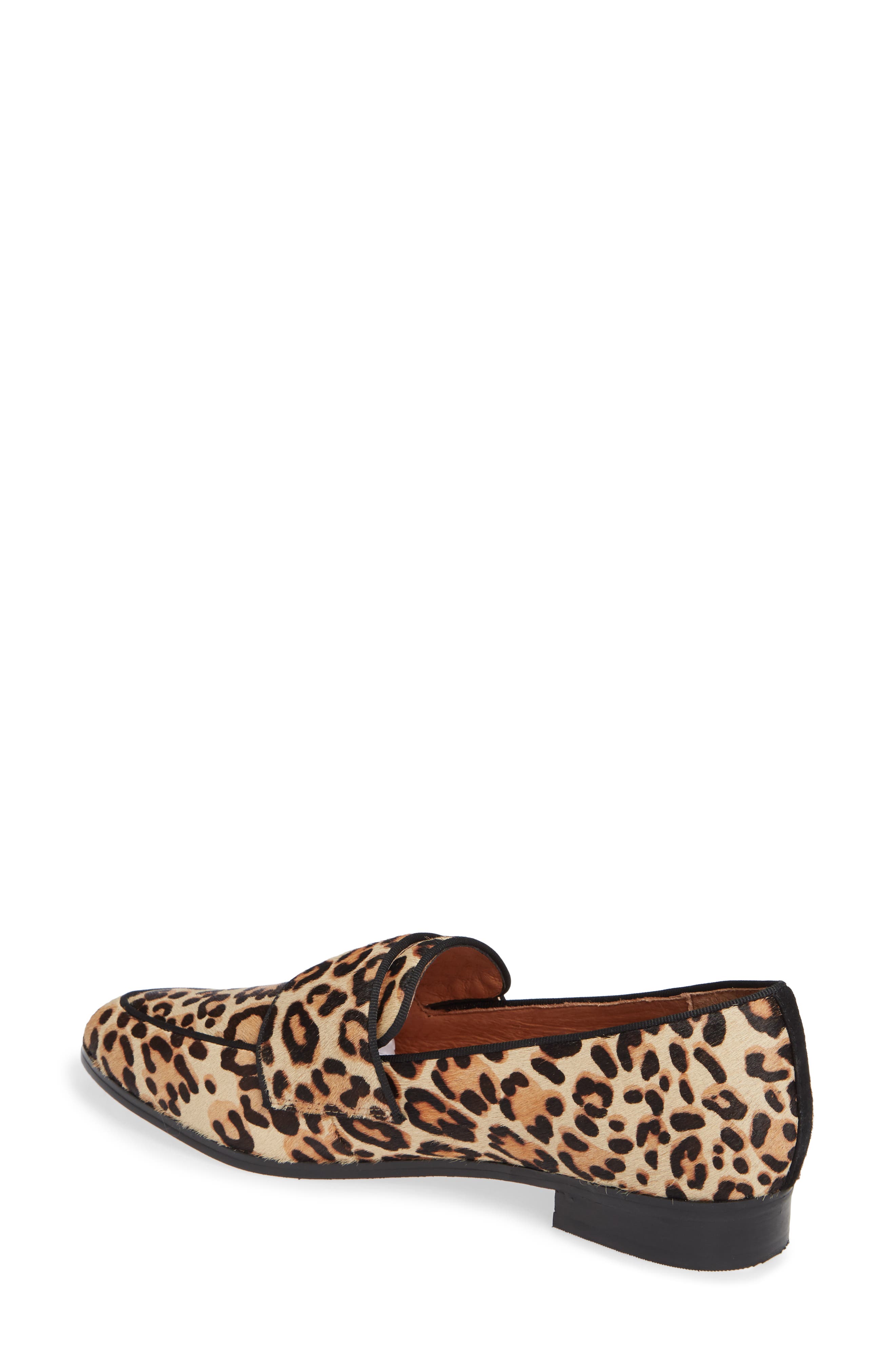 Emilia Genuine Calf Hair Loafer, Alternate, color, LEOPARD CALF HAIR