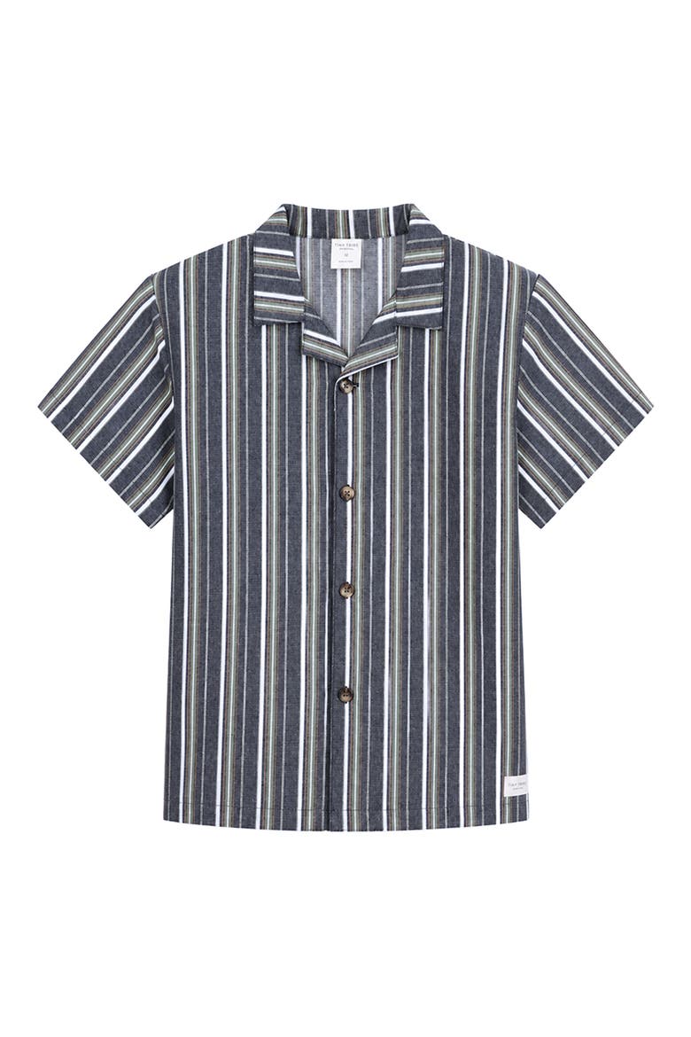 Kids' Striped Camp Shirt, Main, color, MULTI