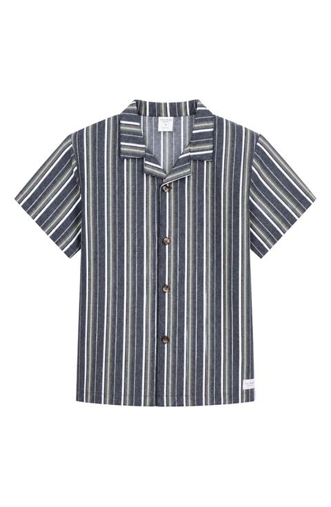 Kids' Striped Camp Shirt