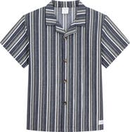 TINY TRIBE Kids' Striped Camp Shirt