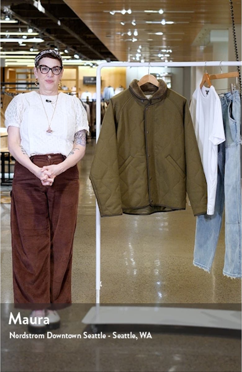 Quilted Wool Blend Deck Jacket, sales video thumbnail