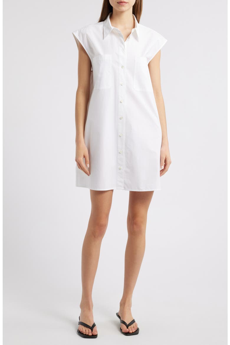 The Poplin Shirtdress, Main, color, WHITE