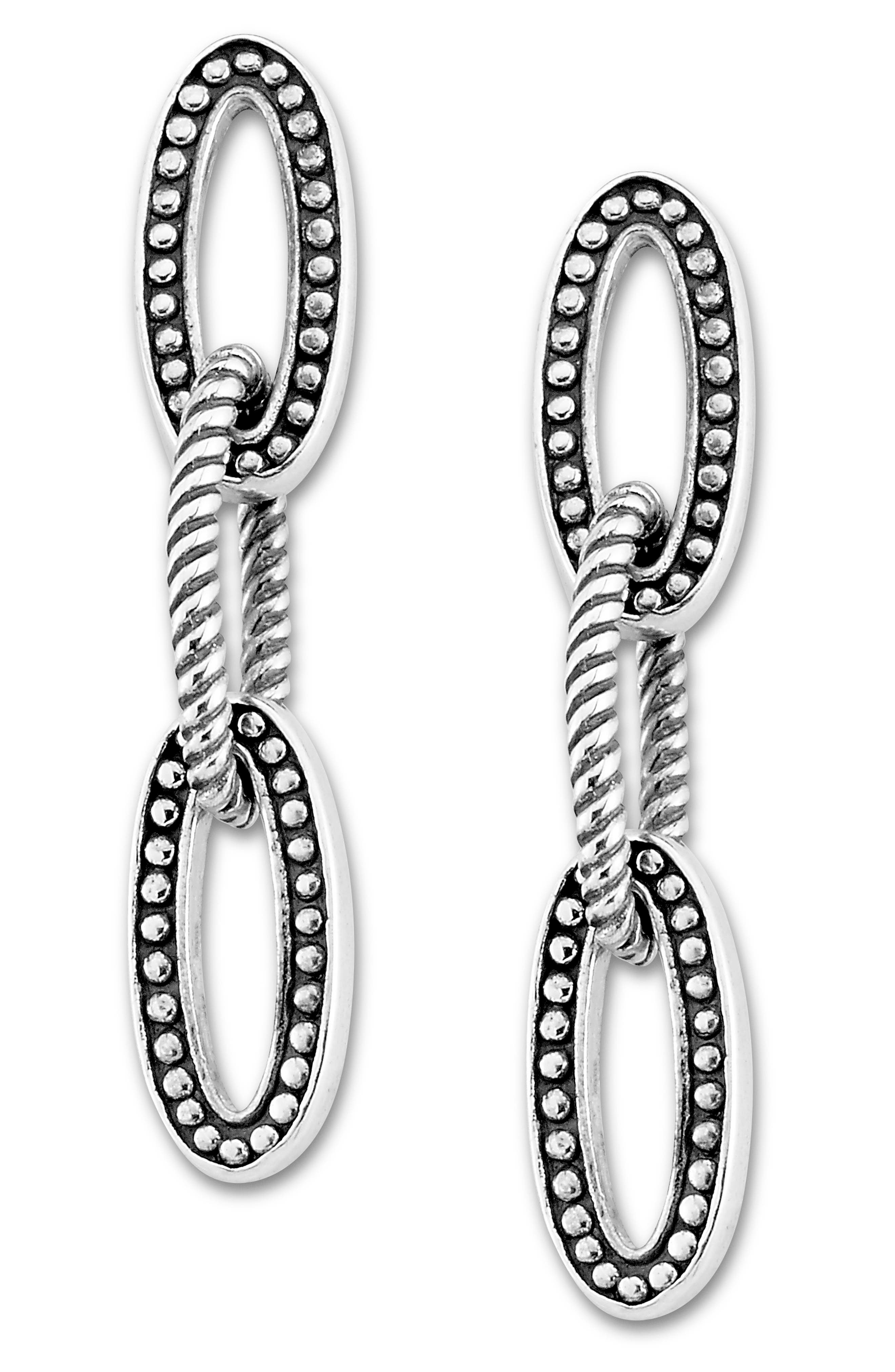 SAMUEL B. Chain Link Linear Drop Earrings