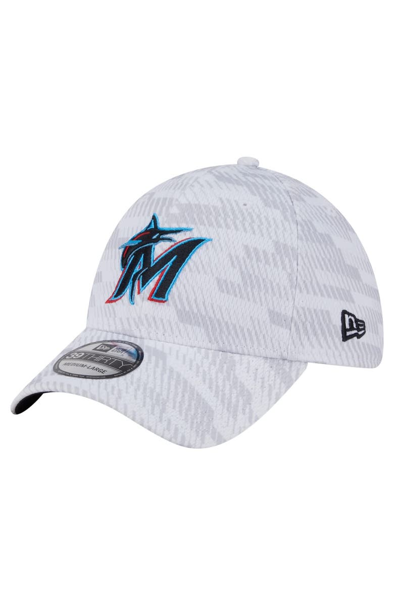 New Era Men's New Era  White Miami Marlins Graded 39THIRTY Flex Hat, Alternate, color, White