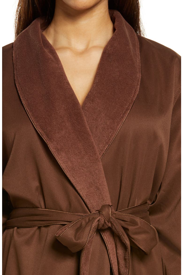 Women's Sherbrooke Brushed Microfiber Robe, Alternate, color, CHOCOLATE