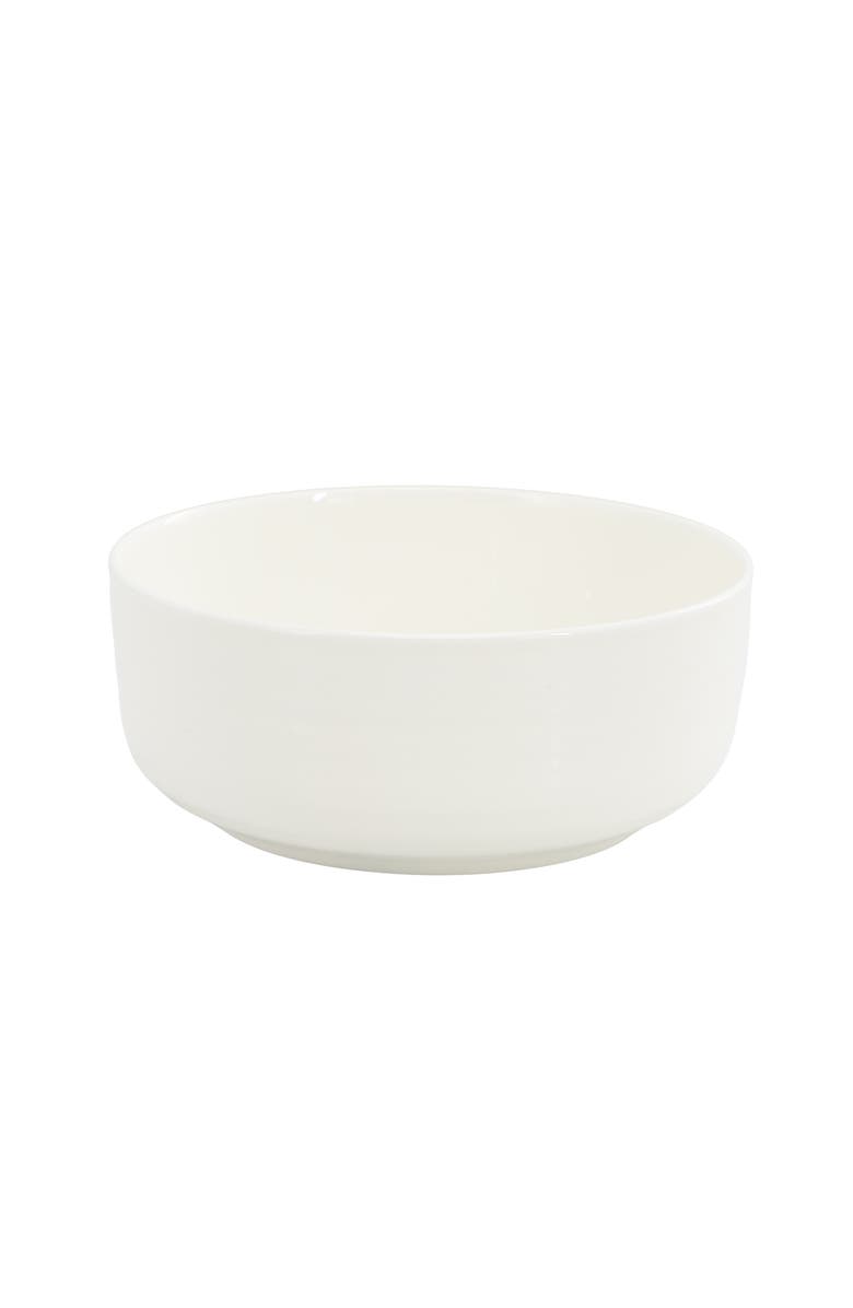 Gibson Elite Annual Rings 16 Piece Bone China Dinnerware Set, Alternate, color, White