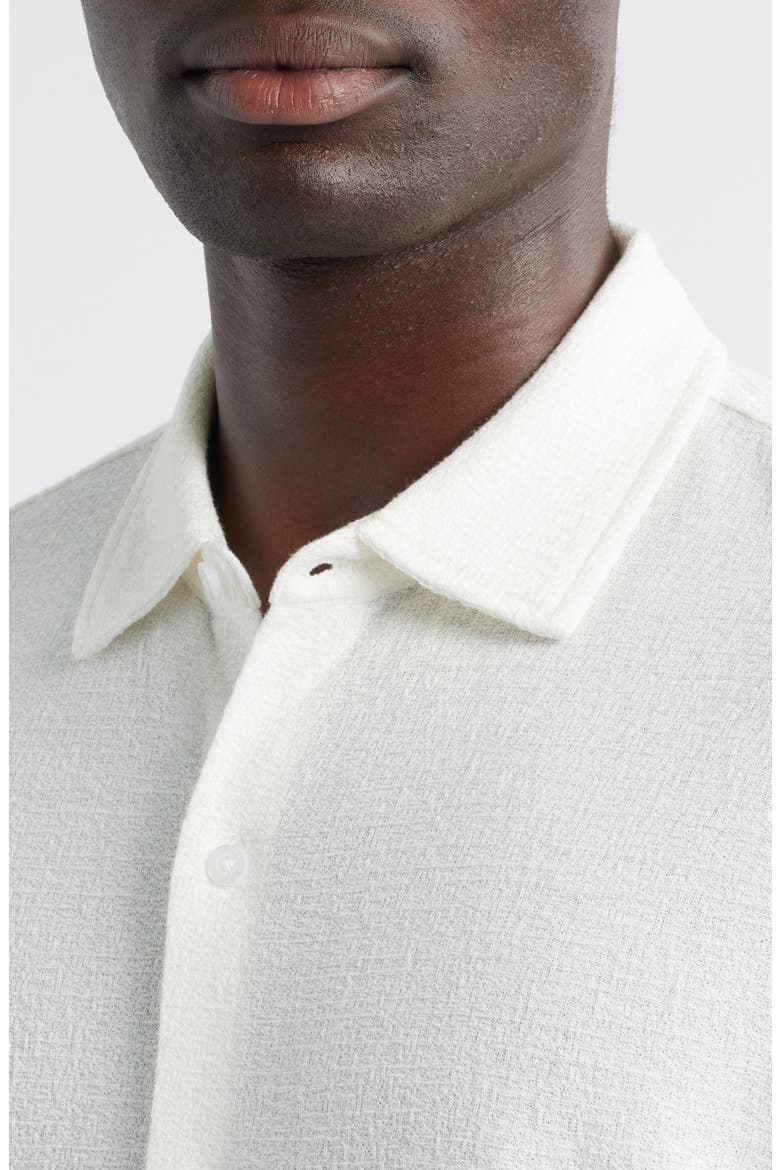 Newman Short Sleeve Knit Button-Up Shirt, Alternate, color, WHITE