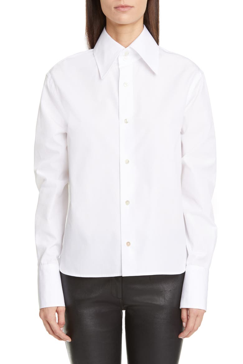 Poplin Shirt, Main, color, BLANC