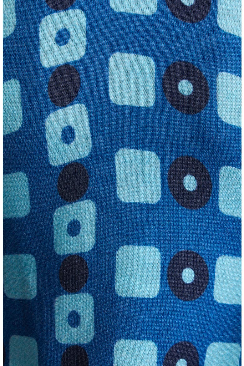 Geo Print Wool Shell, Alternate, color, COBALT CLASSIC BEIGE