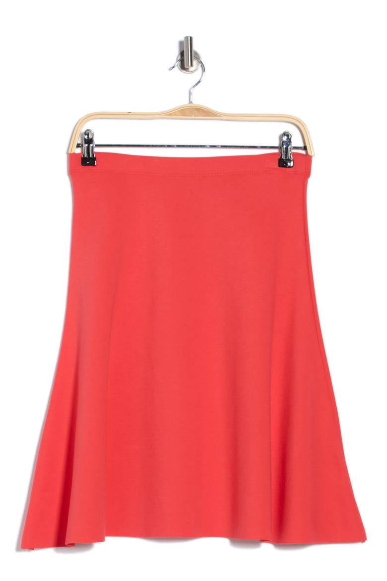 Flared Midi Skirt, Alternate, color, RUST
