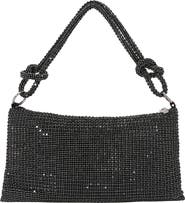 BERNESS Rhinestone Top Zip Shoulder Bag