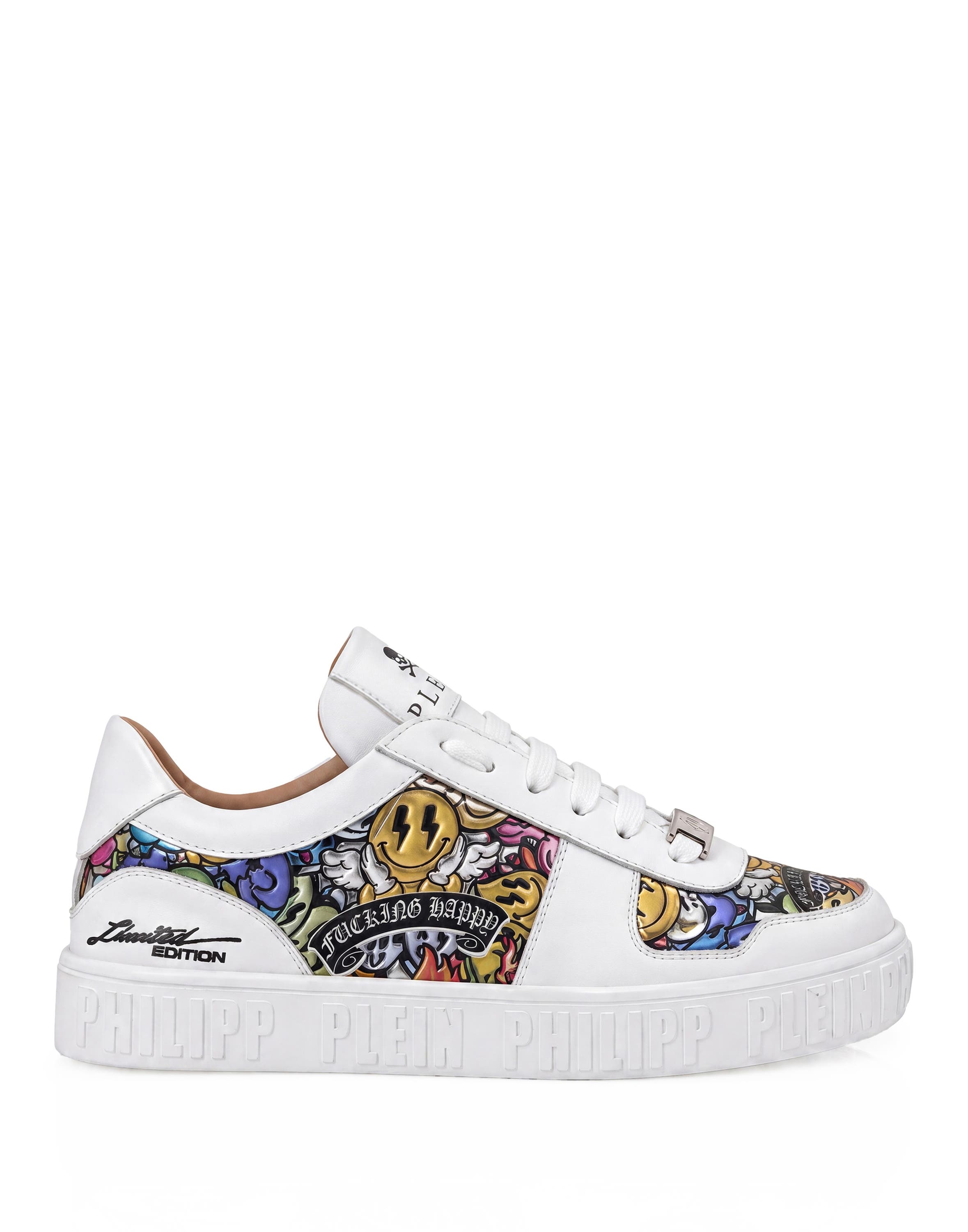 Lo-Top Sneakers Smile Unisex, Alternate, color, white