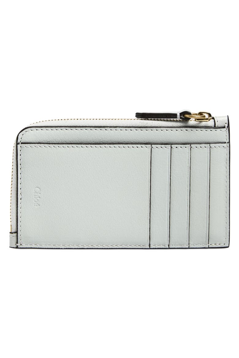 Small Paddington Leather Zip Wallet, Alternate, color, AQUA GREY