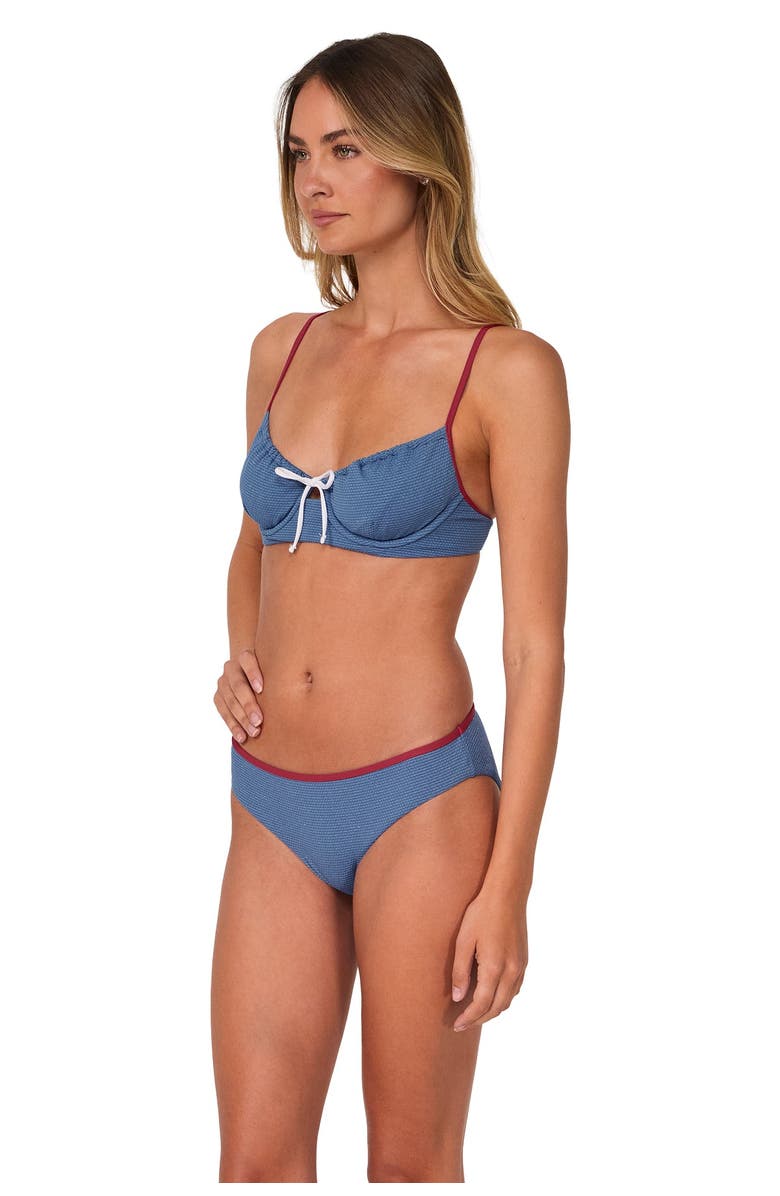 Swim Systems Maggie Underwire Bikini Swimsuit Top, Alternate, color, Banner Blue Lurex