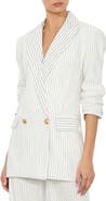 Alice + Olivia Arias Stripe Linen Blend Blazer