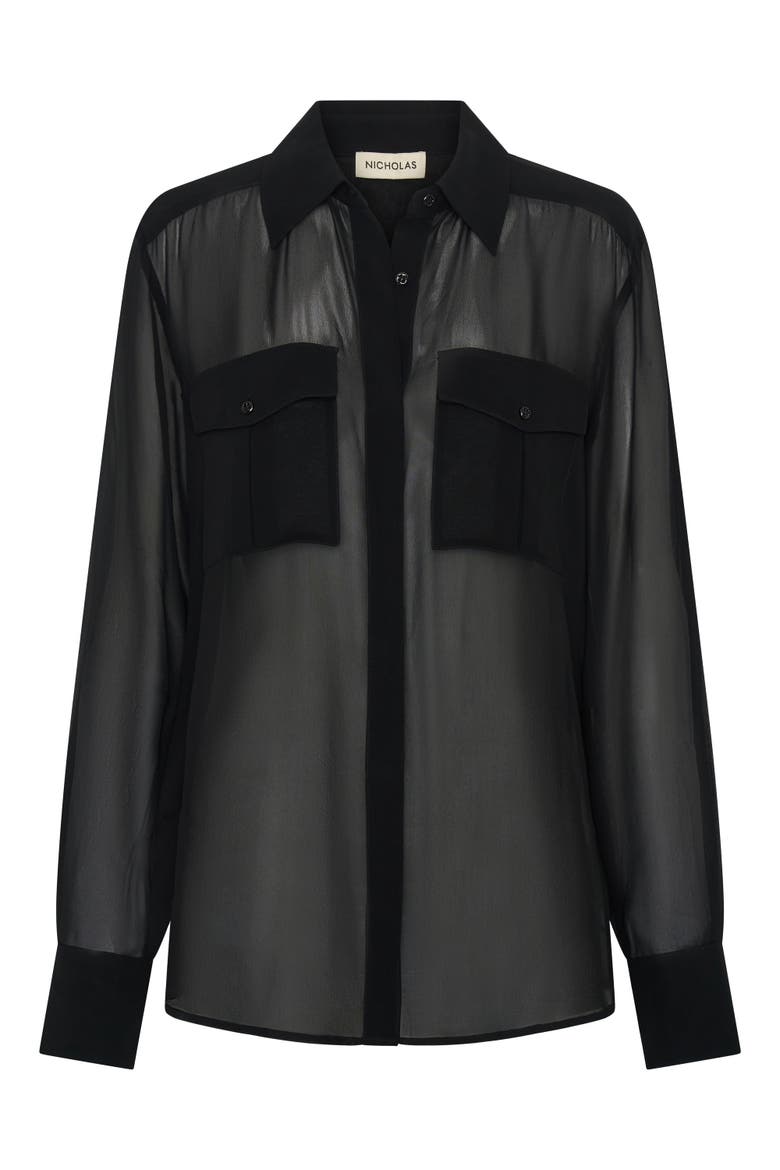 Chloe Shirt, Alternate, color, BLACK