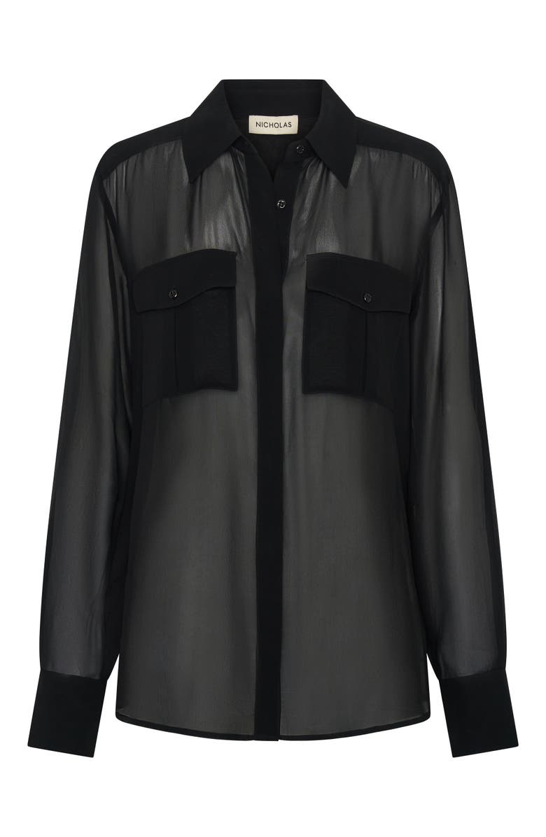 NICHOLAS Chloe Shirt, Alternate, color, Black