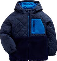 Mini Boden Kids' Quilted Borg Jacket