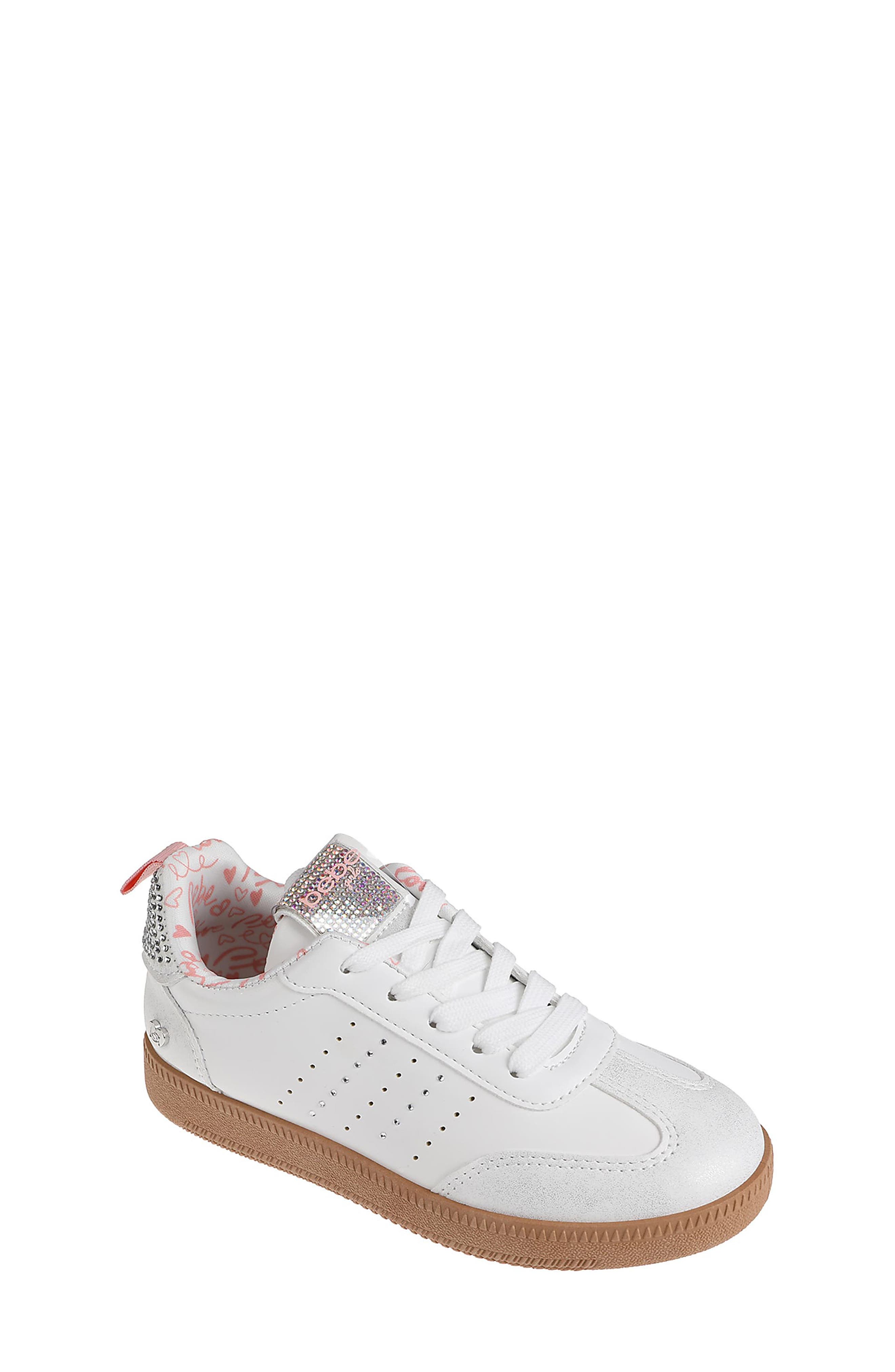 bebe Kids' Rhinestone Sneaker, Main, color, 