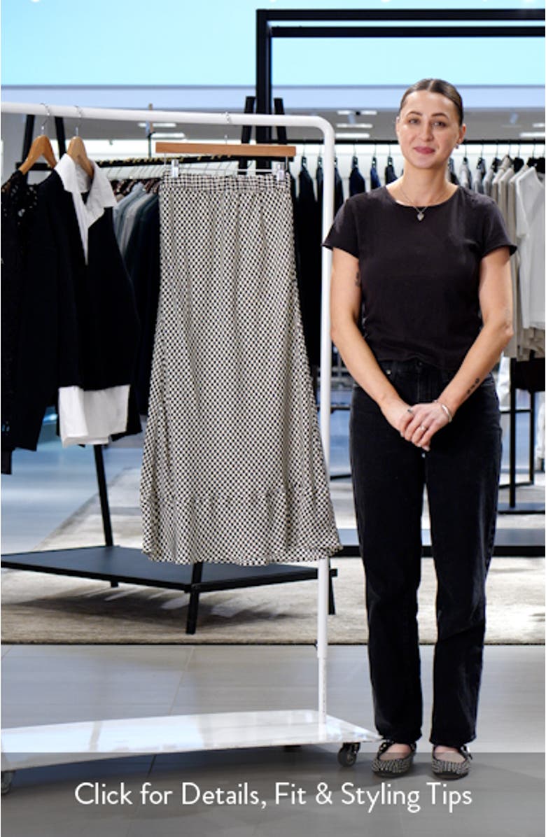 Corinne Check Print Skirt, sales video thumbnail