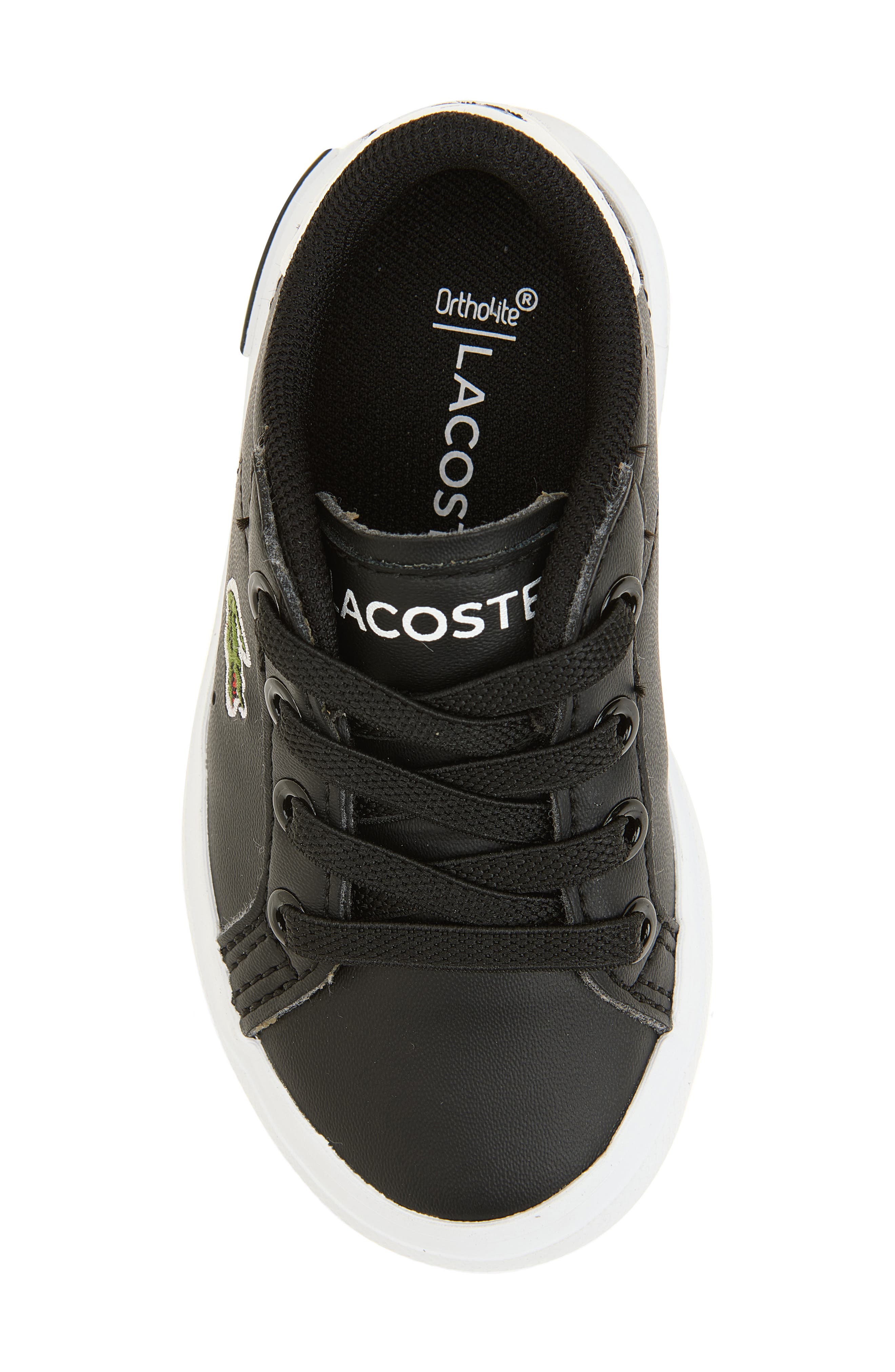 Lacoste Kids' Powercourt Sneaker, Alternate, color, Black/ White