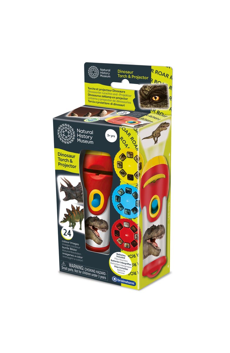 Natural History Museum Dinosaur Torch Projector Flashlight Toy, Main, color, Multicolored