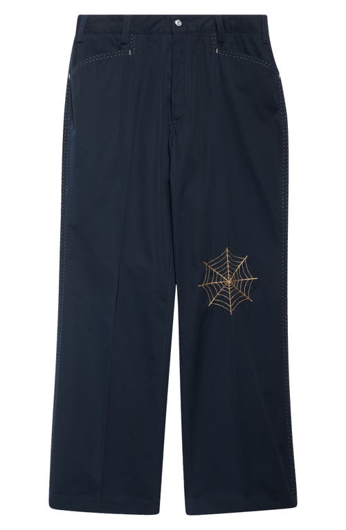 Second / Layer Second Layer Angel Embroidered Pants In Navy 0043