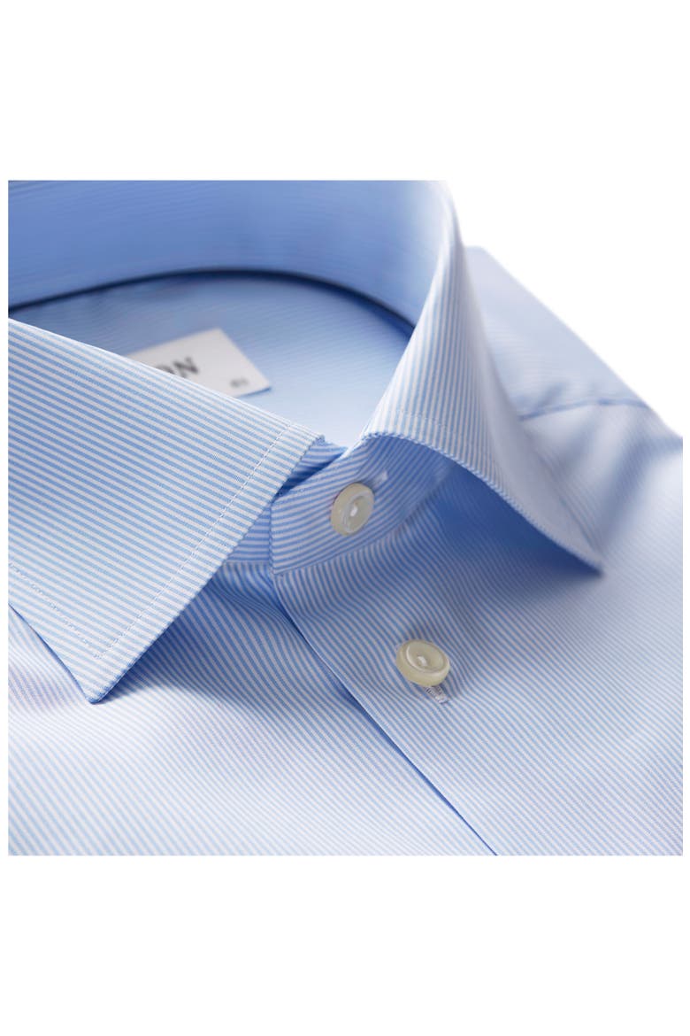 Contemporary Fit Stripe Dress Shirt, Alternate, color, LIGHT BLUE