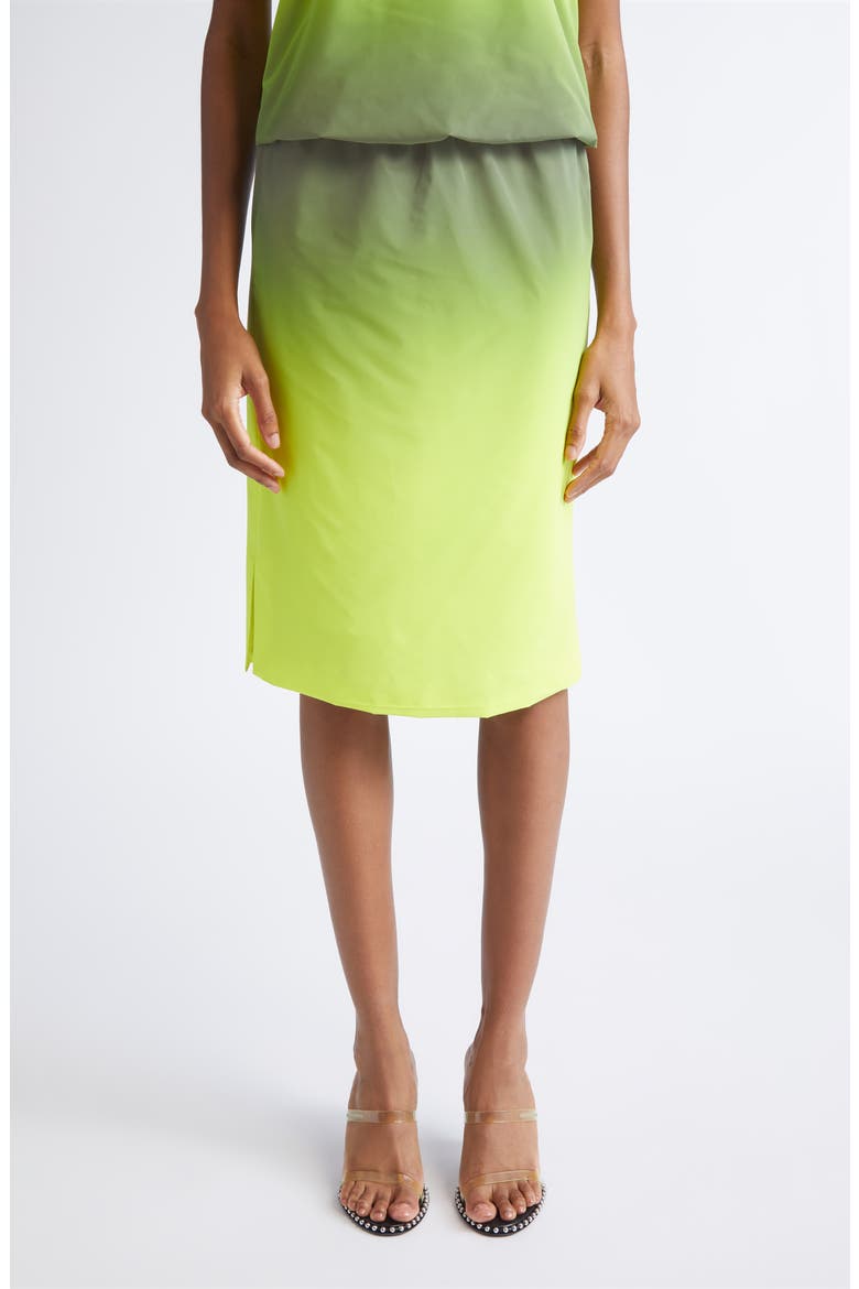 Gradient Reflective Skirt, Main, color, SILVER/ YELLOW