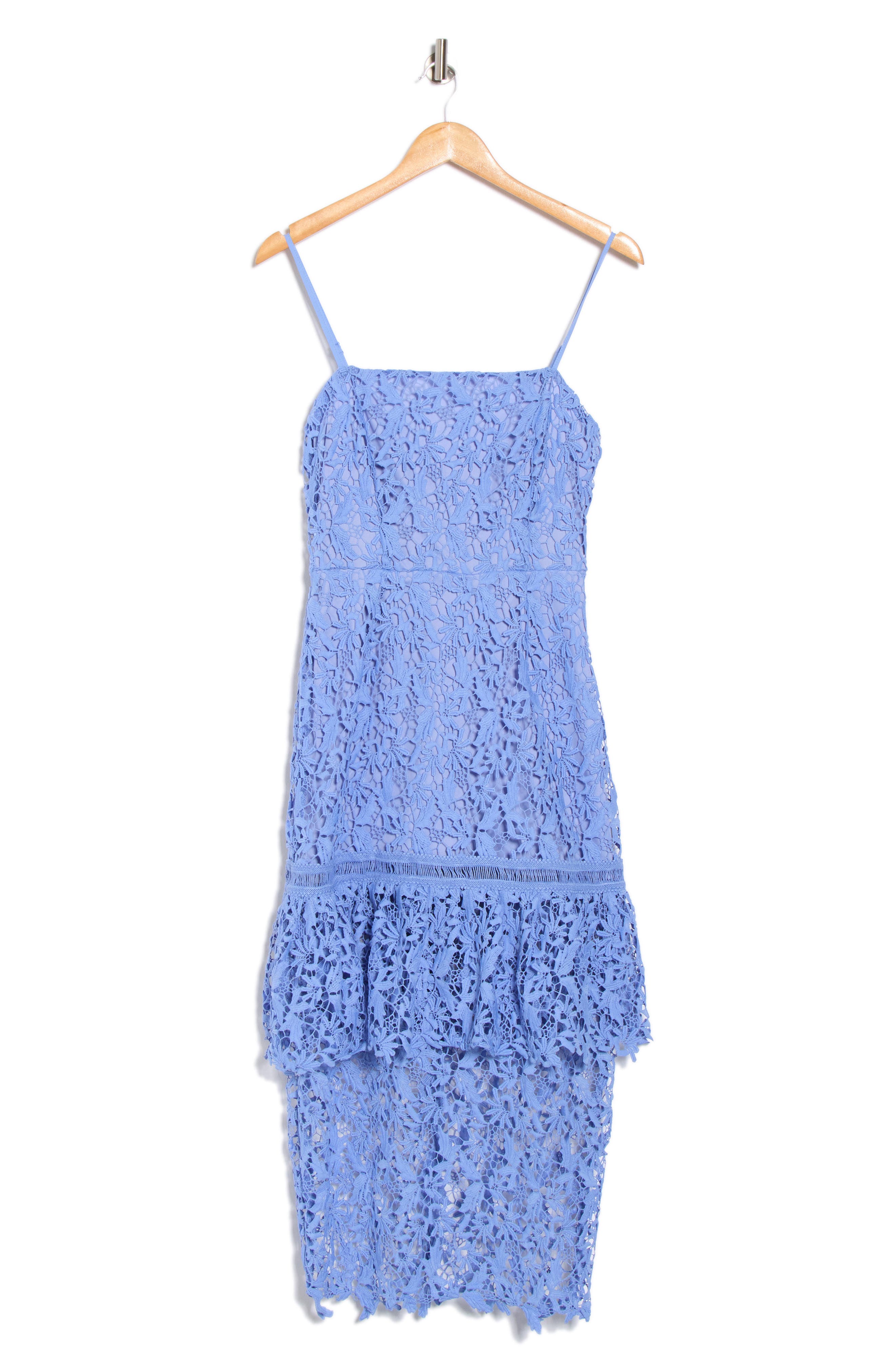 Floral Lace Tiered Midi Dress