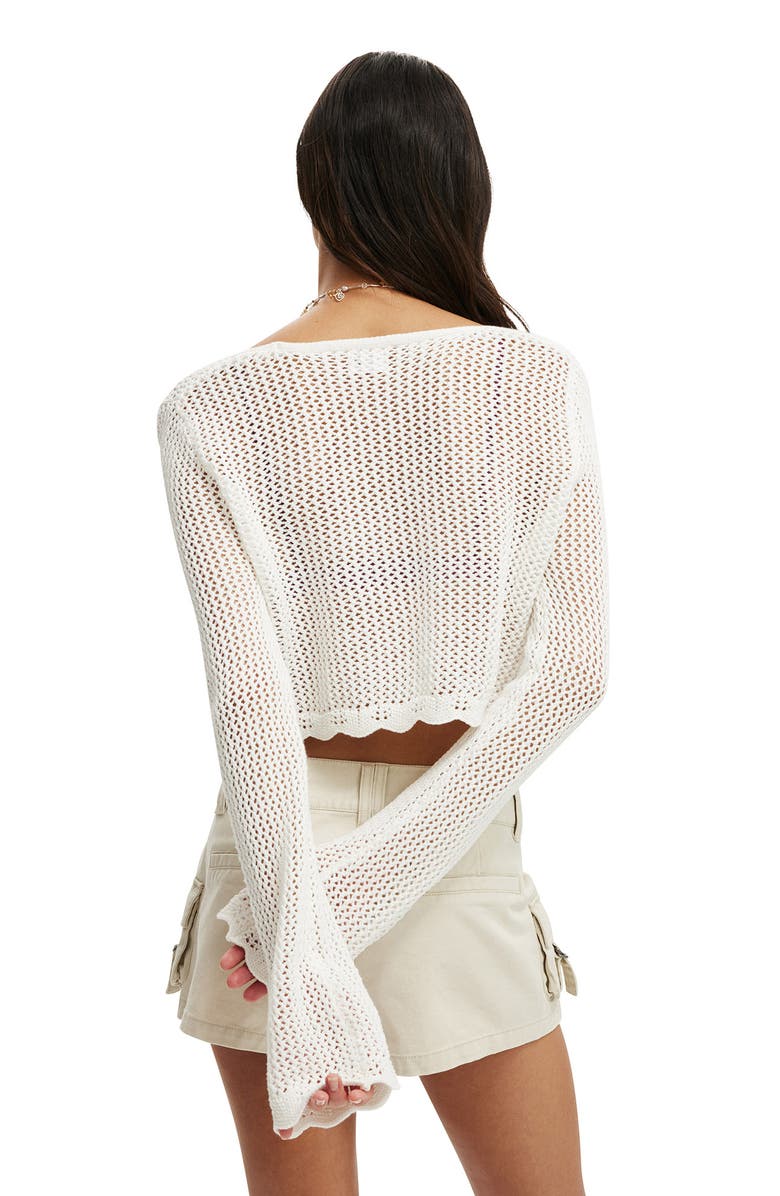 Cotton On Women's Crochet Scallop Cardigan, Alternate, color, 