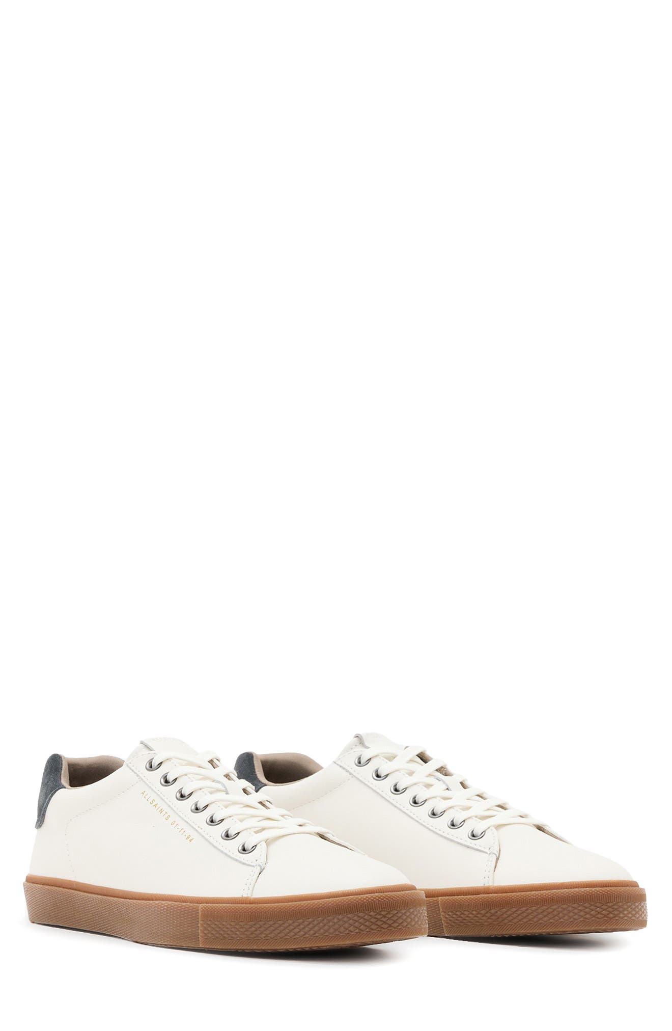 AllSaints Brody Low Top Sneaker, Main, color, White/ Dark Grey