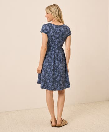 Organic Cotton Fit & Flare Crossover Dress