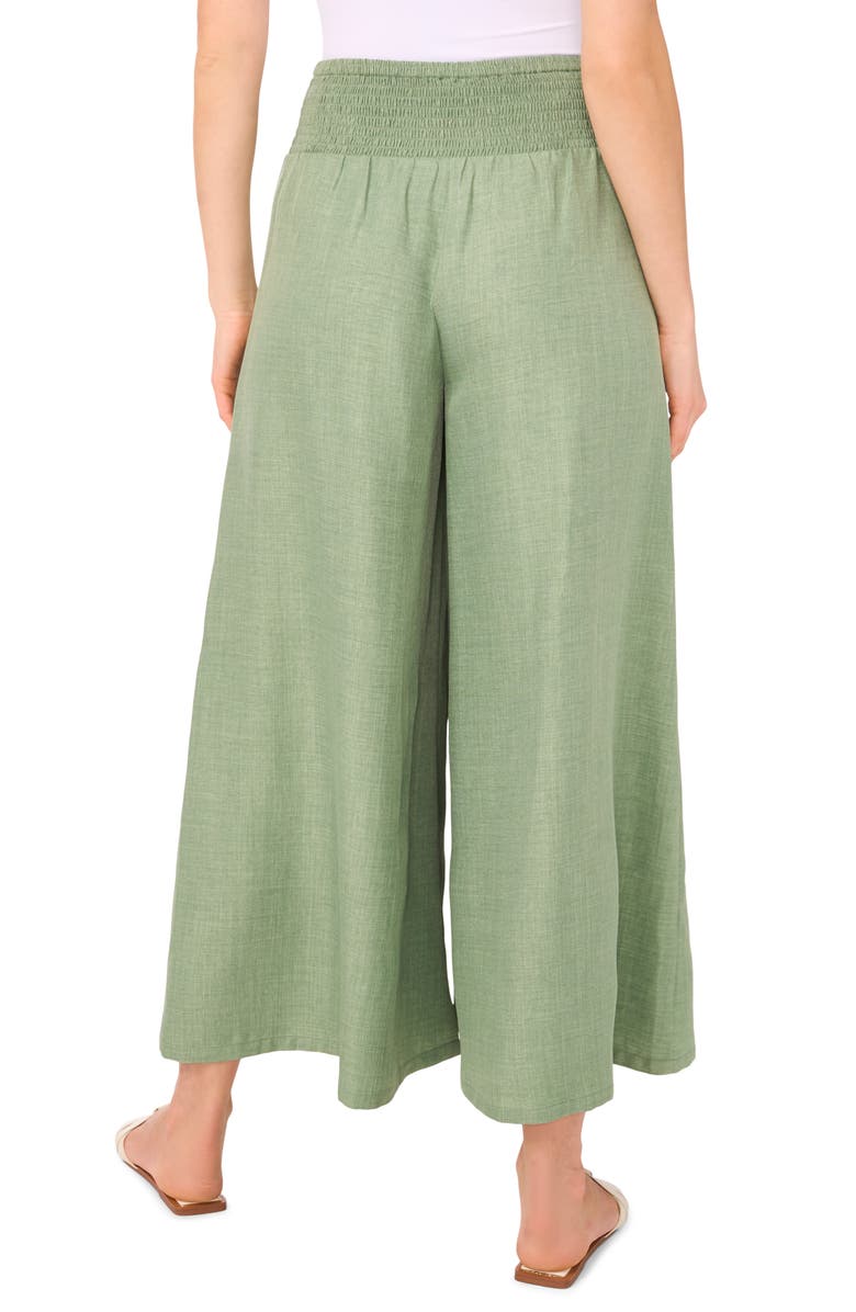 Vince Camuto Smocked Waist Crop Wide Leg Pants, Alternate, color, 